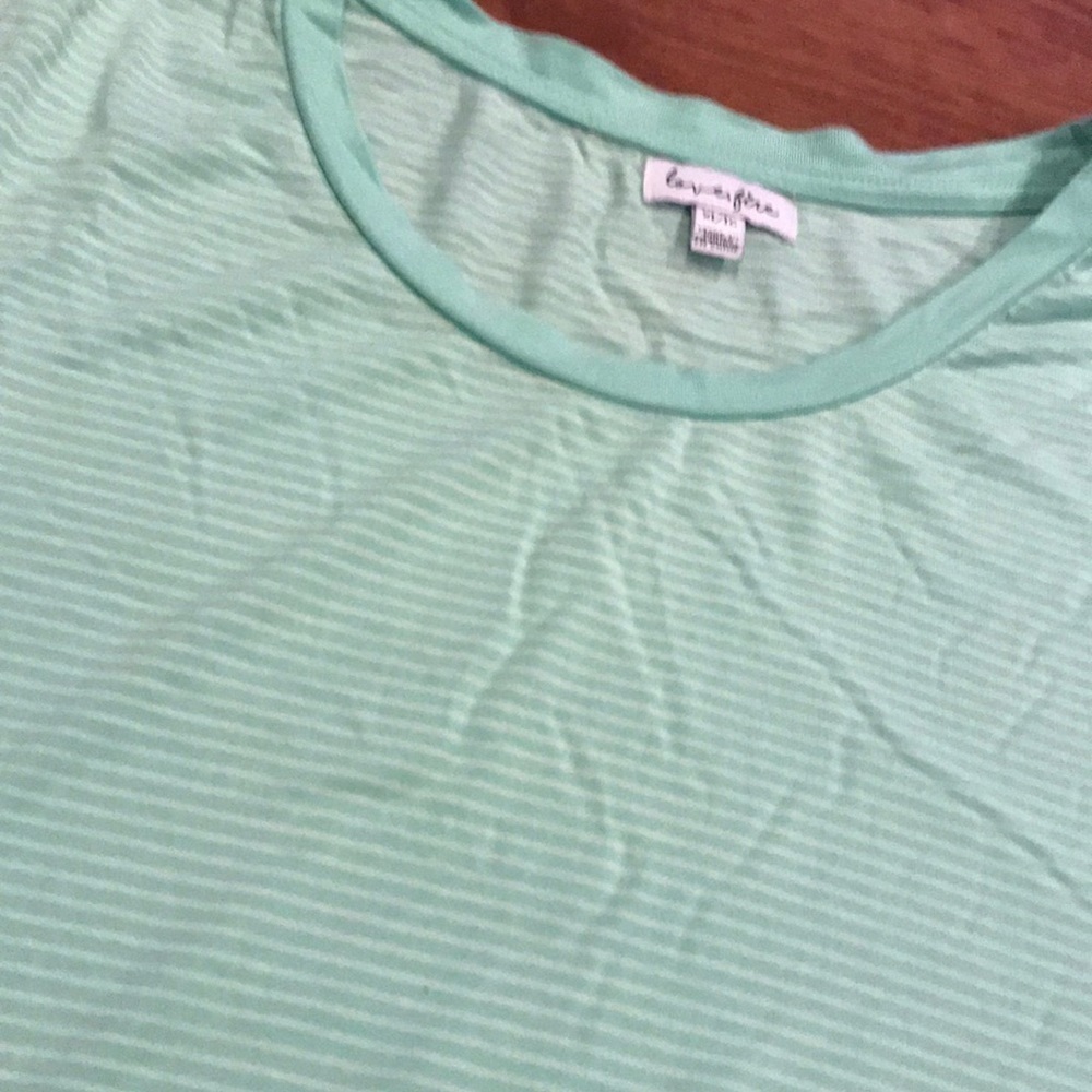 Xl mint green/white stripe dress